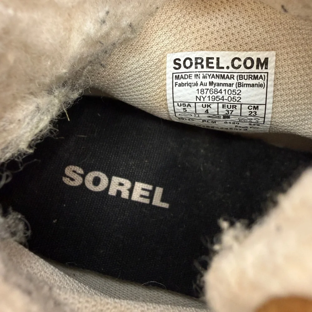 Sorel‎ Out N' About Plus Duck Boots Kids Size 5 Felt Waterproof Winter Gorpcore